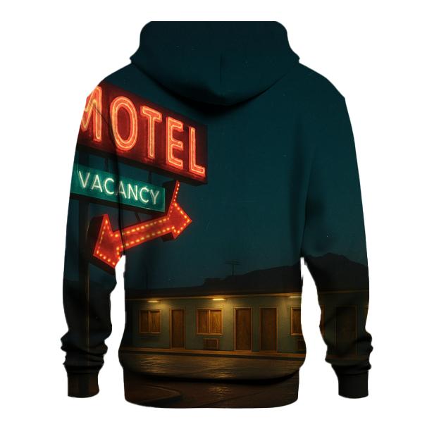 Retro Motel Roadside Night Scene hoodie trends
