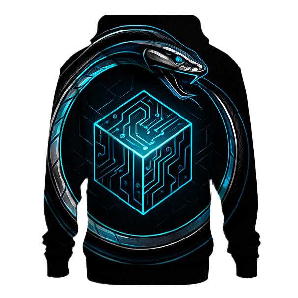 Quantum Circuit Ouroboros designer hoodies