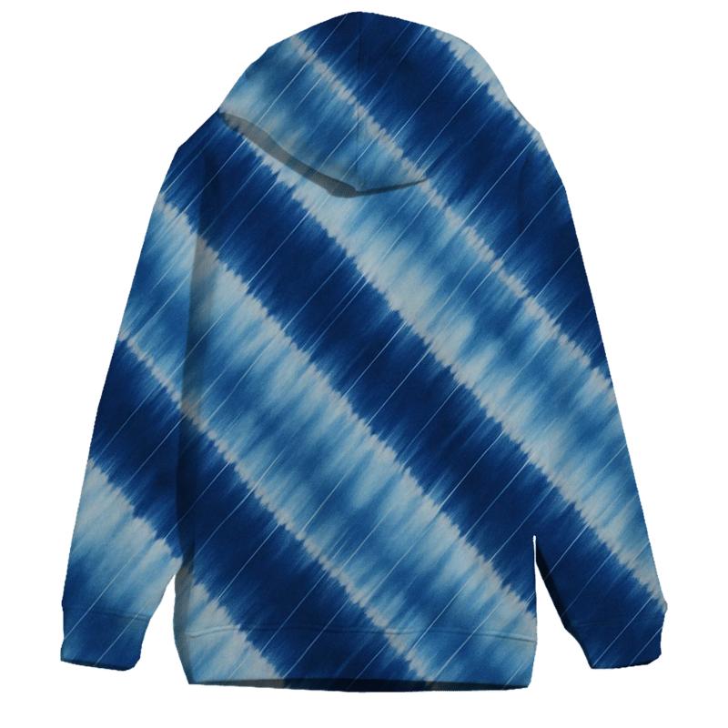 Indigo Arashi Wind Diagonals lightweight hoodies