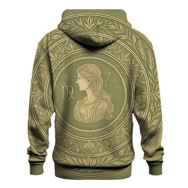 Virgo Earth Star Mandala Chart premium hoodies