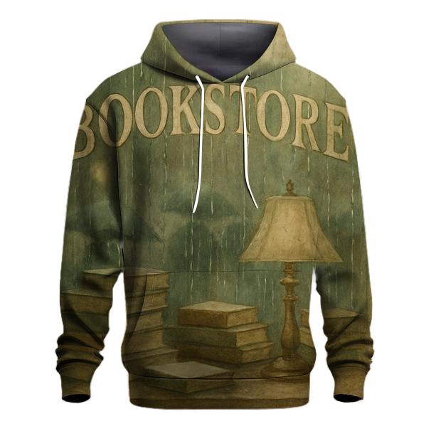 Vintage Bookstore Rainy Window designer hoodies