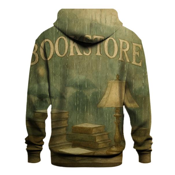 Vintage Bookstore Rainy Window designer hoodies