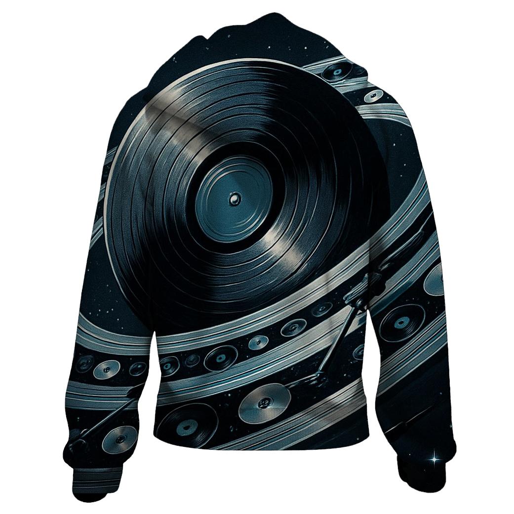 Orbiting Turntable Rings hoodie designs