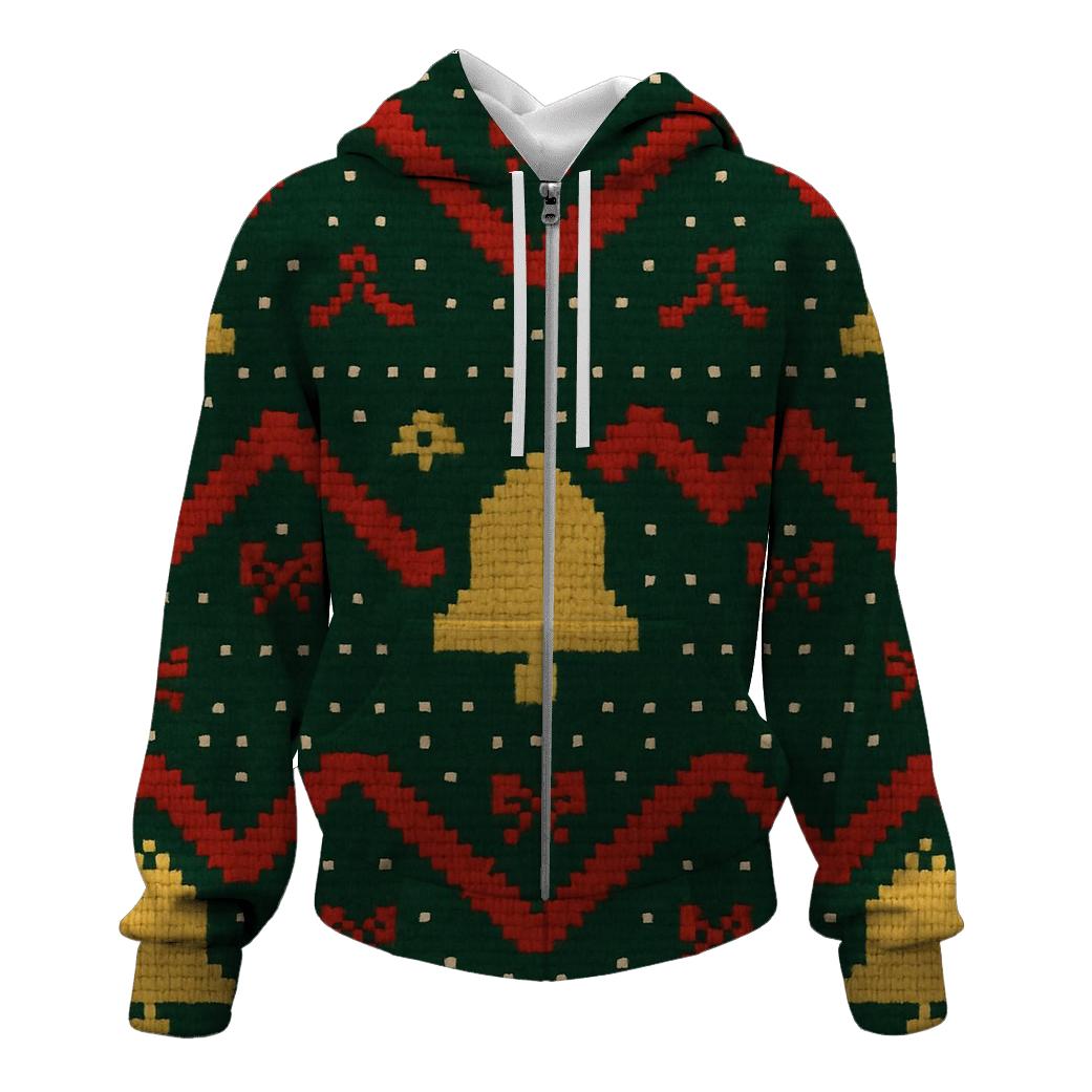 Bells And Ribbon Zigzag Track Design hoodie trends