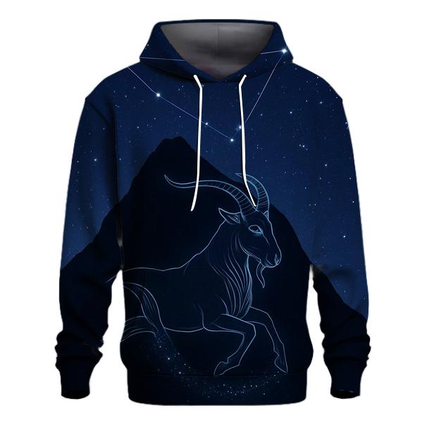 Capricorn Cosmic Mountain Ascent premium hoodies