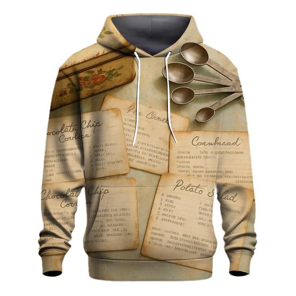 Retro Kitchen Recipe Card Collage designer hoodies