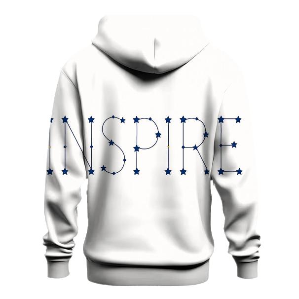 Minimal Constellation Typography embroidered hoodies