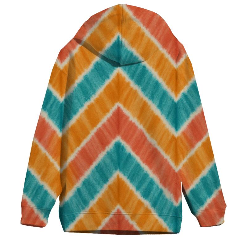 Coral Amber Chevron Folds pullover hoodies