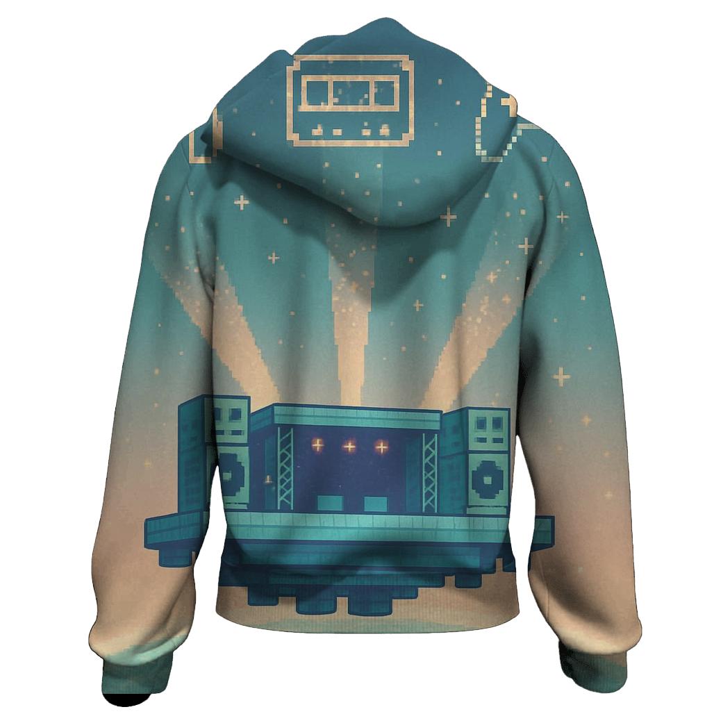 Pixel Constellation Stage graphic hoodies
