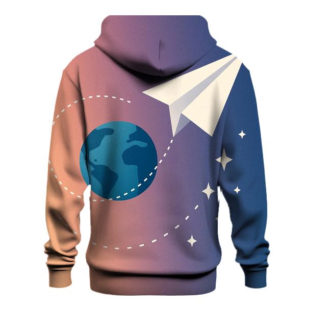 Orbiting Paper Plane Dreams lightweight hoodies
