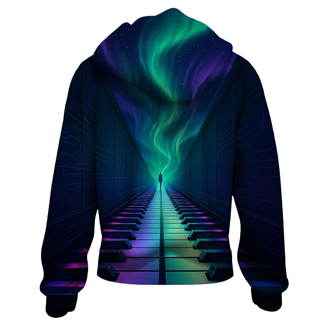 Aurora Synthwave Hall zip-up hoodies
