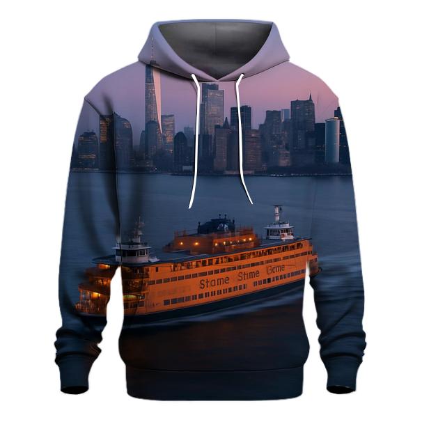 Harbor Commuter Ferry At Dawn pullover hoodies