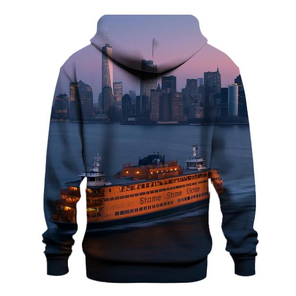 Harbor Commuter Ferry At Dawn pullover hoodies