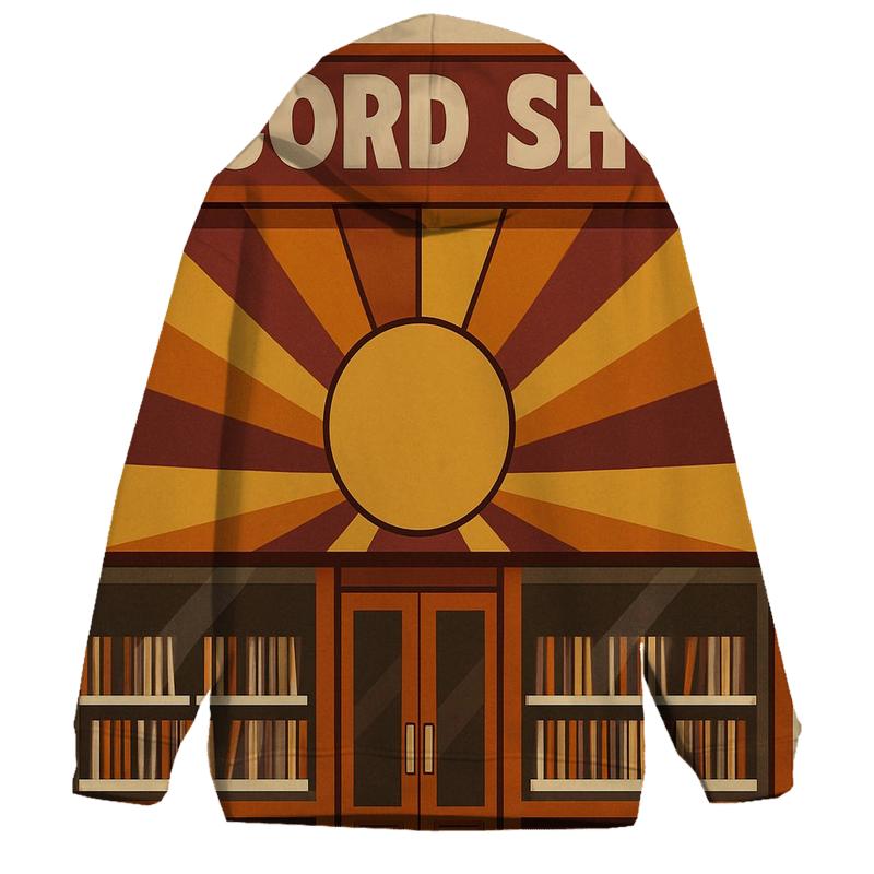 Sunburst Record Store lightweight hoodies