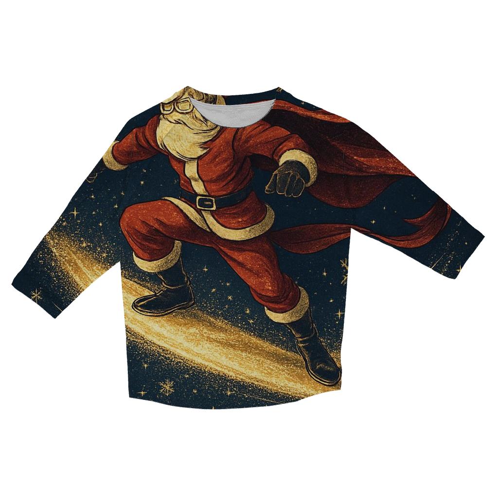 Midnight Santa Comet Ride trendy 3/4 sleeve tops