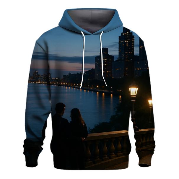 Upper West Side Riverside Overlook At Blue Hour pullover hoodies