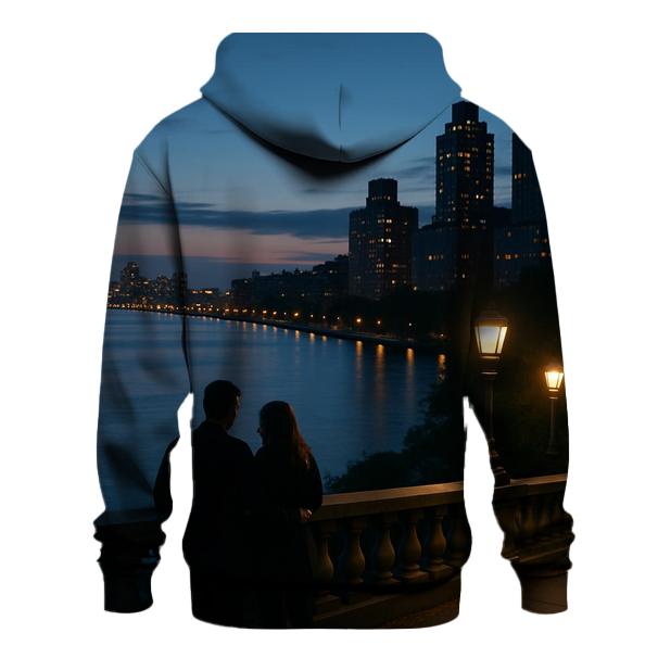 Upper West Side Riverside Overlook At Blue Hour pullover hoodies