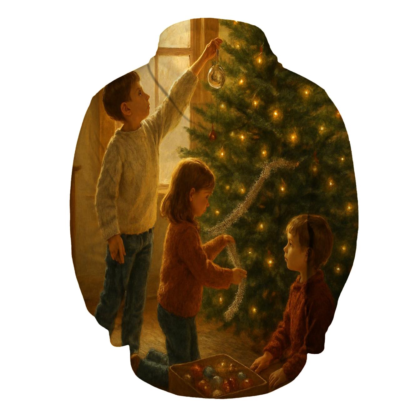 Children Decorating The Christmas Tree hoodie styles