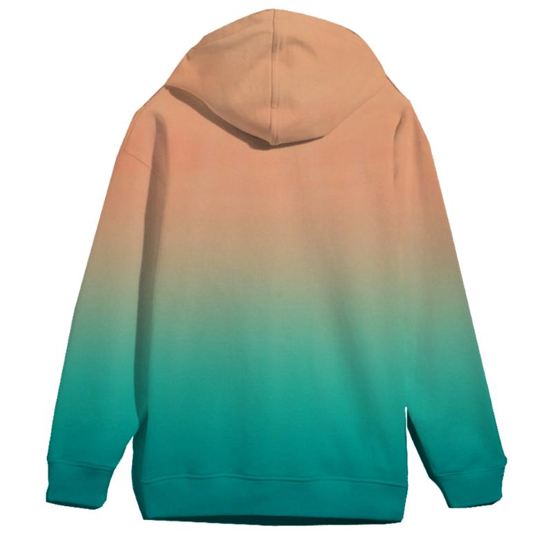 Coral Lagoon Fade graphic hoodies