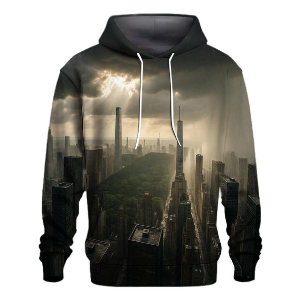 Aerial Rainstorm Over Midtown hoodie styles
