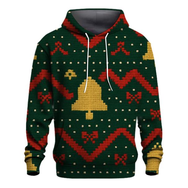 Bells And Ribbon Zigzag Track Design hoodie styles