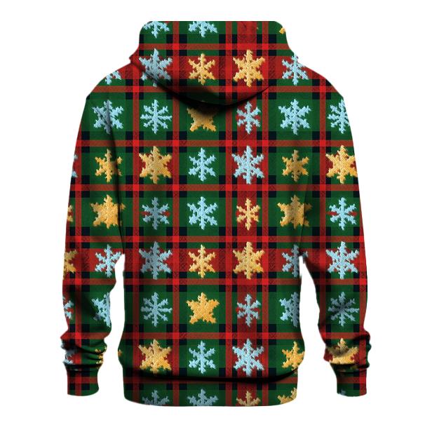 Starflake Confetti Plaid Design printed hoodies