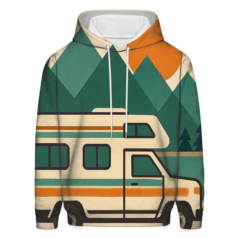 Analog Adventure Camper embroidered hoodies