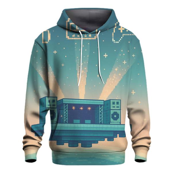 Pixel Constellation Stage zip-up hoodies