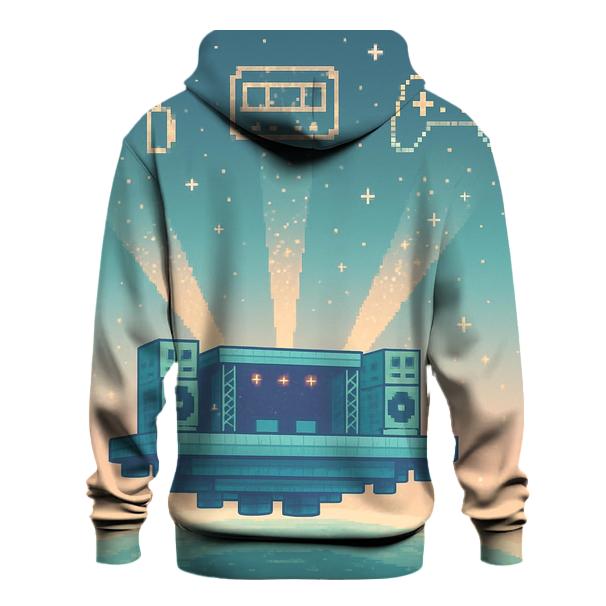 Pixel Constellation Stage zip-up hoodies