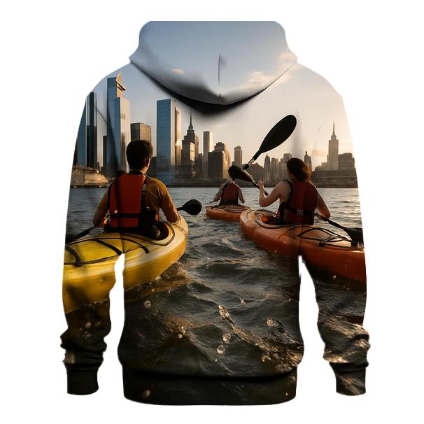 Hudson River Kayakers With Midtown Backdrop hoodie trends