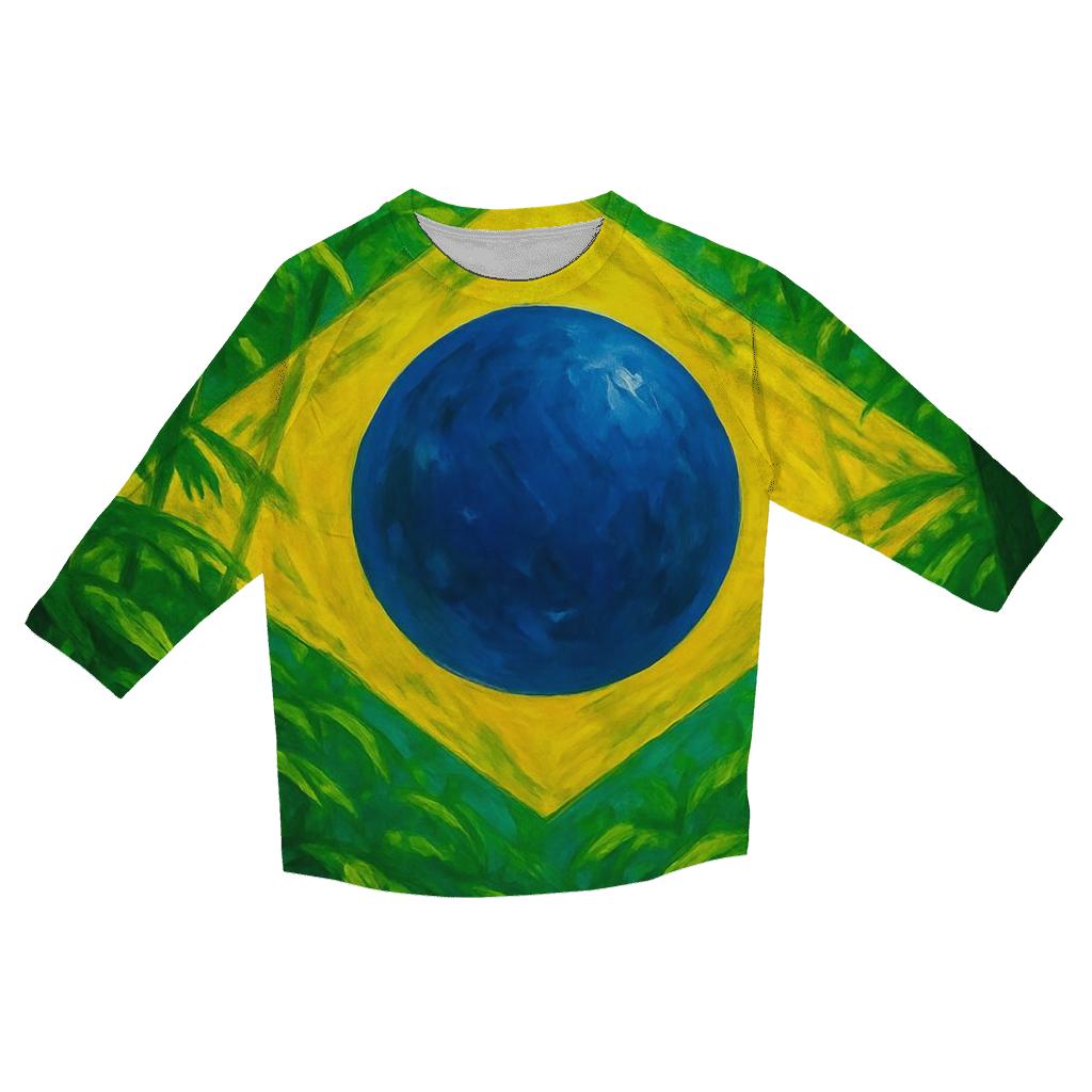 BrazilianRainforestPulse printed three quarter sleeve shirts