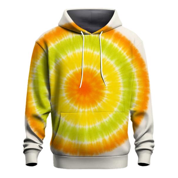 Citrus Bullseye Burst embroidered hoodies