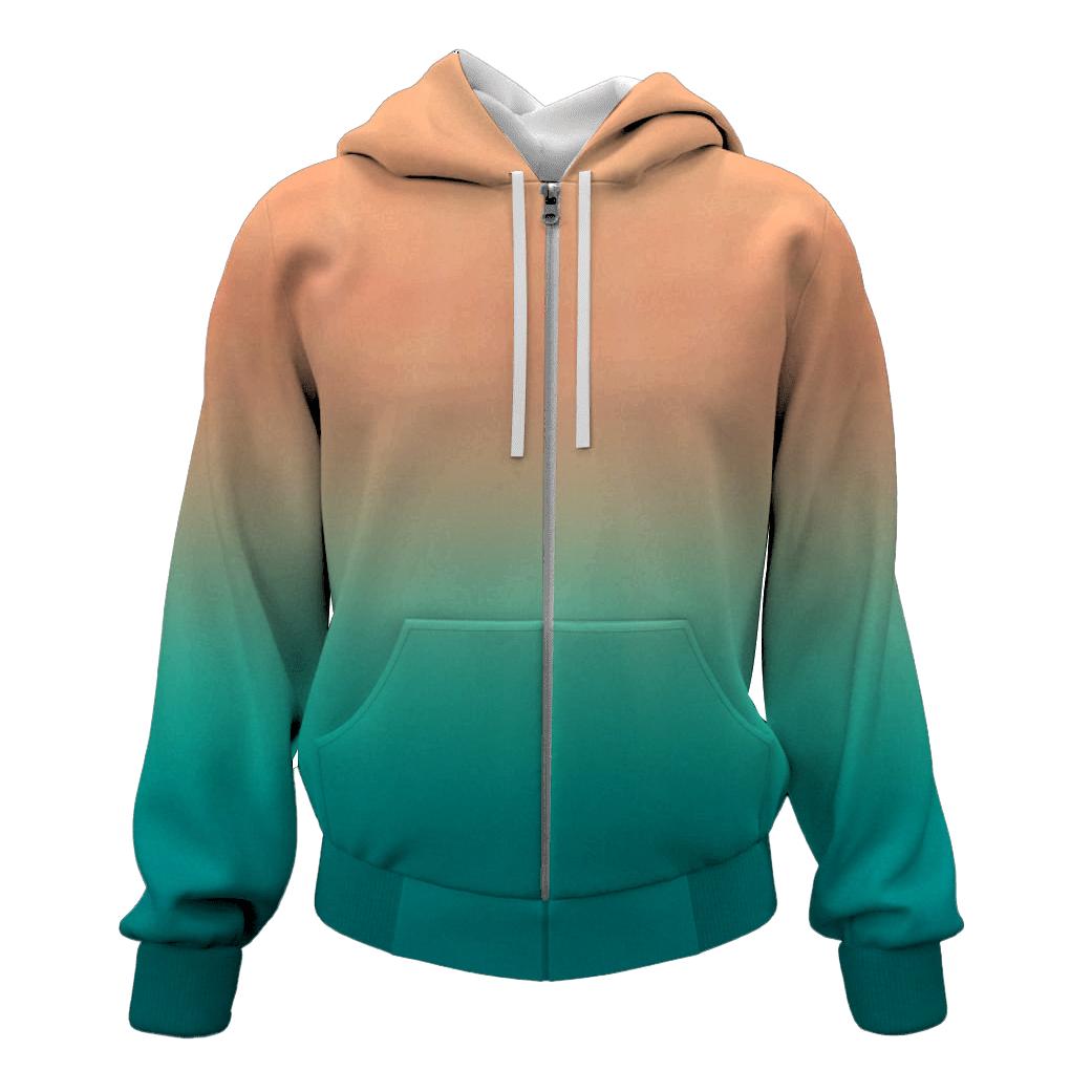 Coral Lagoon Fade pullover hoodies