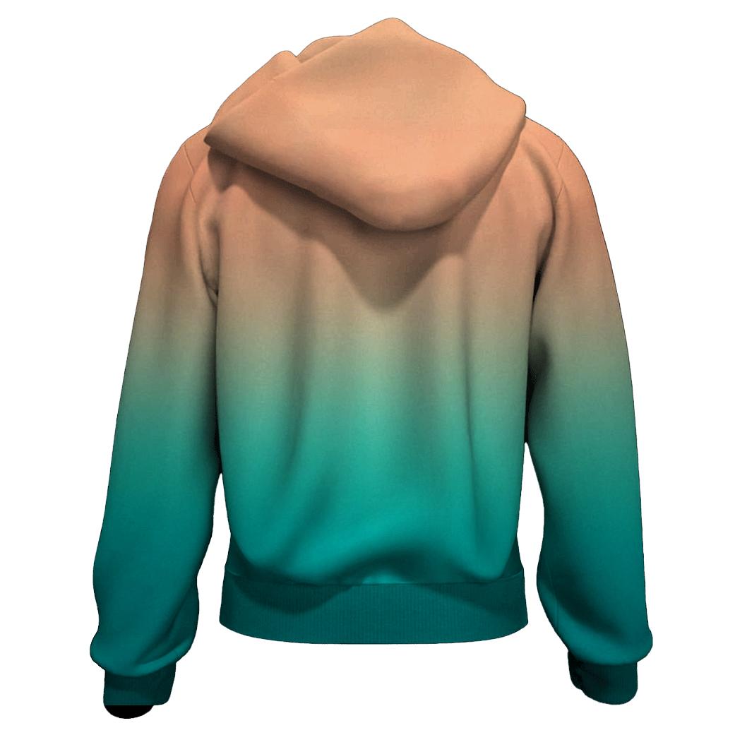 Coral Lagoon Fade pullover hoodies