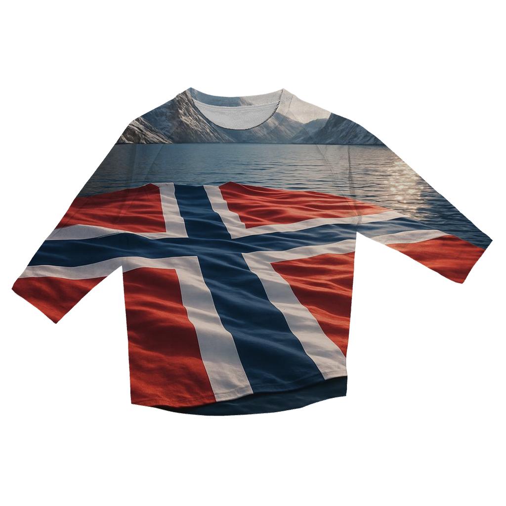 NordicFjordReflectionNorway cotton quarter sleeve shirts