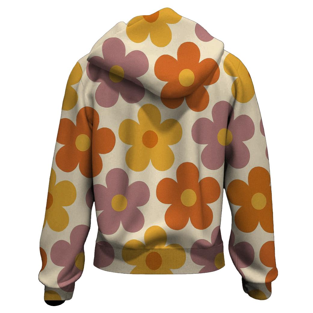 Funky Flower Wallpaper Tiles graphic hoodies