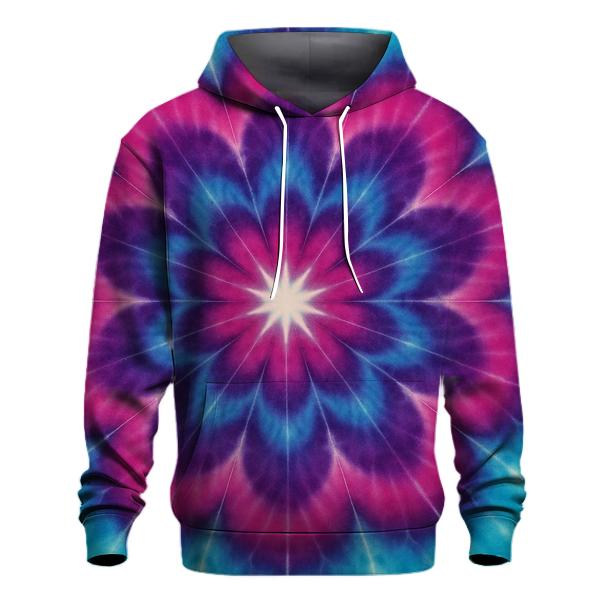 Magenta Cyan Mandala Sunwheel custom hoodies