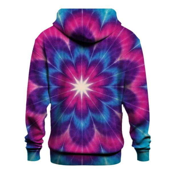 Magenta Cyan Mandala Sunwheel custom hoodies