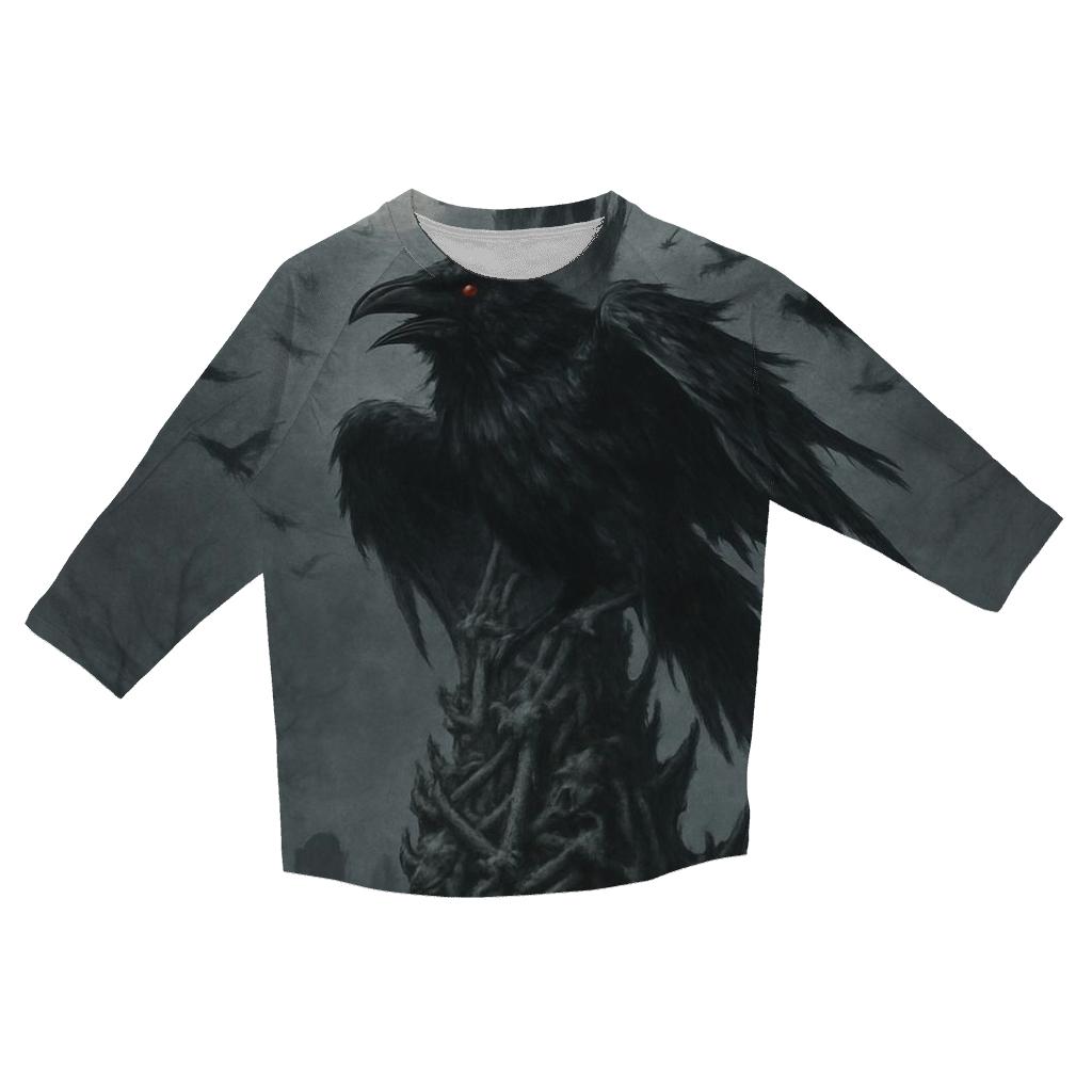 Ravens At The Bone Spire cotton quarter sleeve shirts