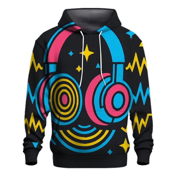 Neon Headphone Echo hoodie styles