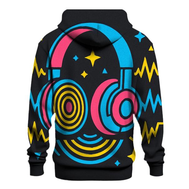 Neon Headphone Echo hoodie styles