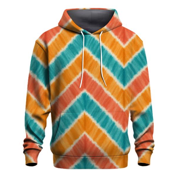 Coral Amber Chevron Folds pullover hoodies