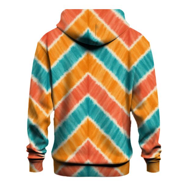 Coral Amber Chevron Folds pullover hoodies
