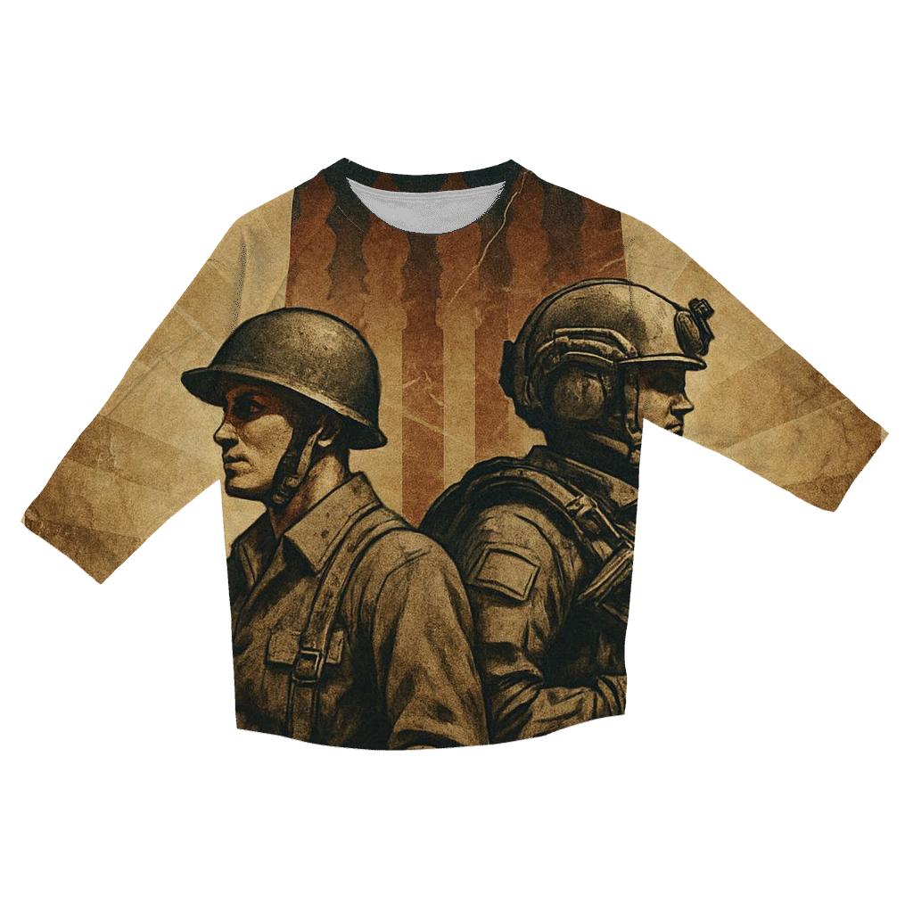 Brothers In The Shadow Of The Banner personalized 3/4 sleeve tees