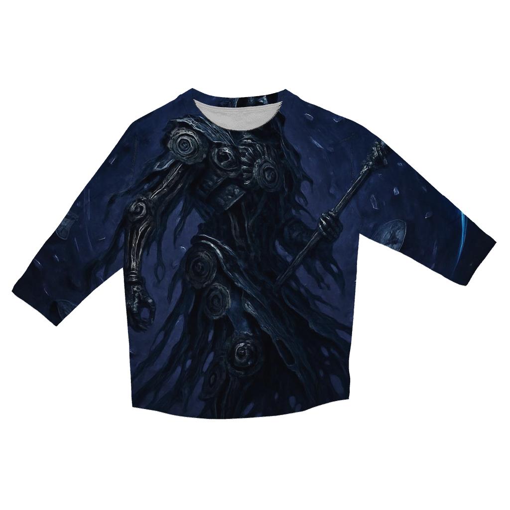 Clockwork Reaper Of The Void printed three quarter sleeve shirts