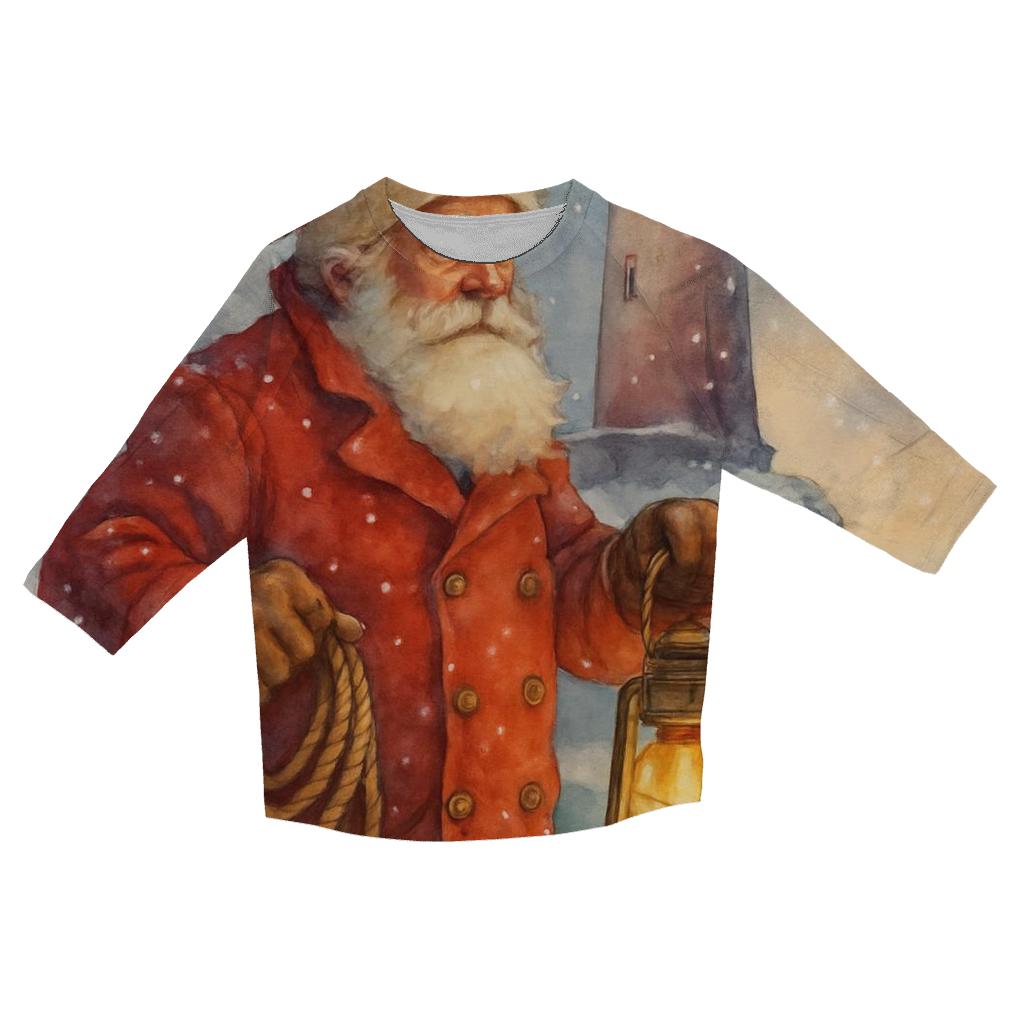 Northern Seas Santa Lighthouse Keeper designer 3/4 sleeve blouses
