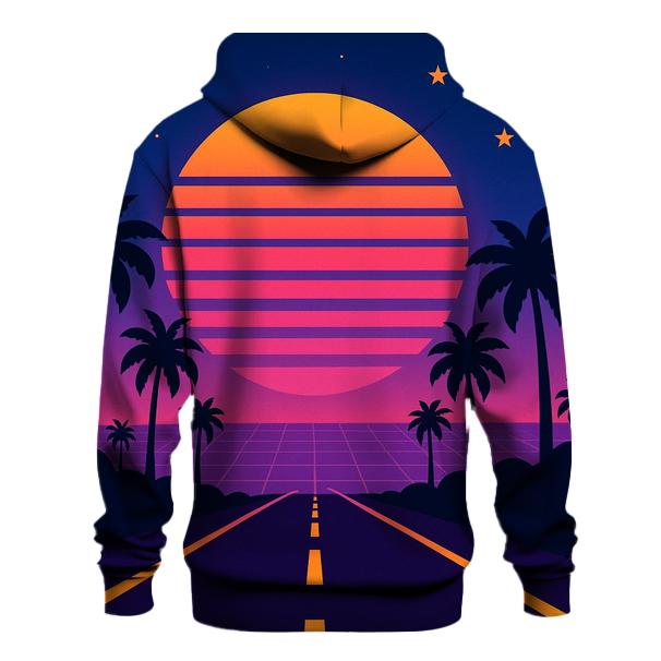 Digital Sunset Highway graphic hoodies