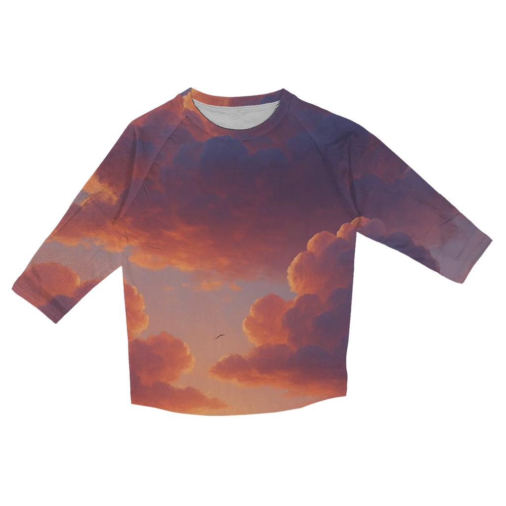 Cloud Islands In Rose Dusk trendy 3/4 sleeve tops