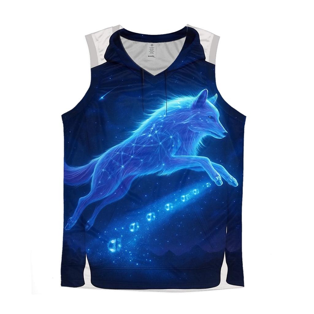 Celestial River Wolf trendy fitted tank tops
