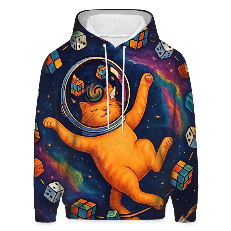 Dice Orbit Astronaut Cat heavyweight hoodies
